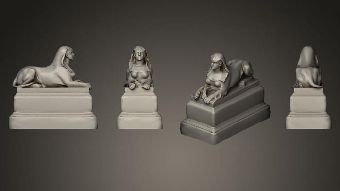 نموذج ثلاثي الأبعاد لآلة CNC التماثيل والنقوش المصرية تمثال Sphynx